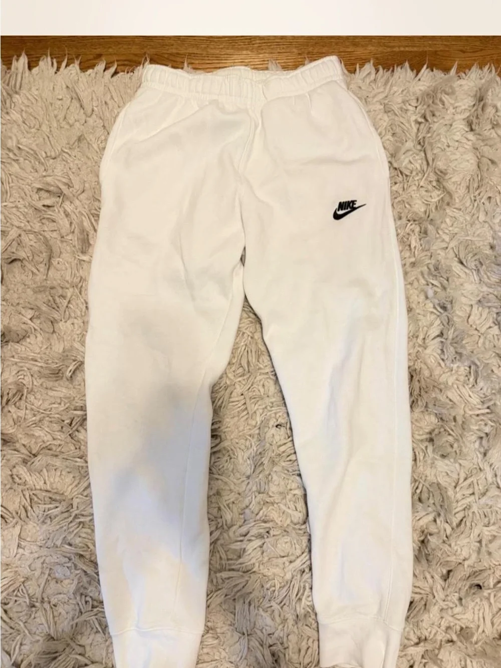 Nike White Men's Fleece Jogger Pants